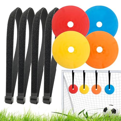 Soccer Targets for Goal, Training Equipment for Football Hockey Lacrosse - Goal Target Discs & Adjustable Straps, Football Shooting Aiming Agility Practice Game