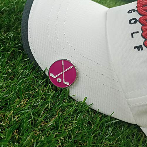 Golf Ball Markers with Hat Clips Value Sets for Men Women Golfer, Removable Attaches Easily to Golf Cap Premium Gifts - color: golf club