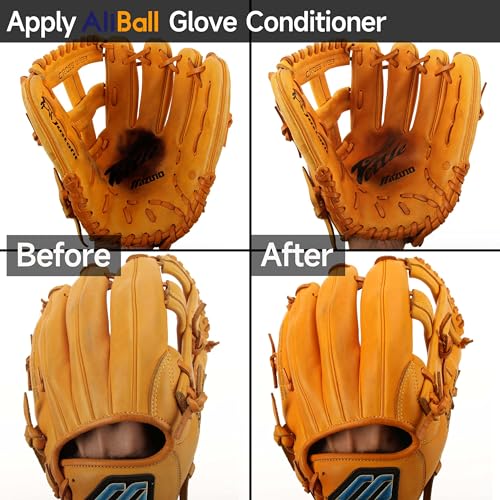 Aliball Heavy Baseball Glove Break-in Kit - Real One-Piece Solid Construction, Mallet, Conditioner for Adult & Youth Gloves