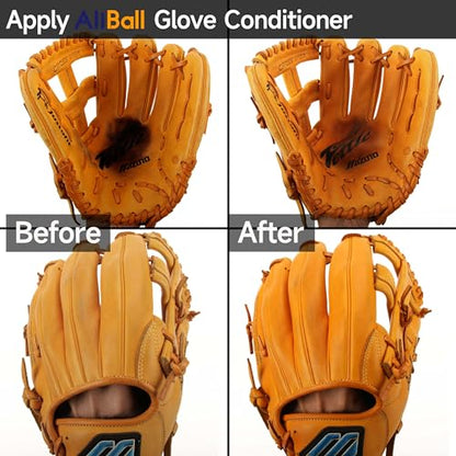 Aliball Heavy Baseball Glove Break-in Kit - Real One-Piece Solid Construction, Mallet, Conditioner for Adult & Youth Gloves