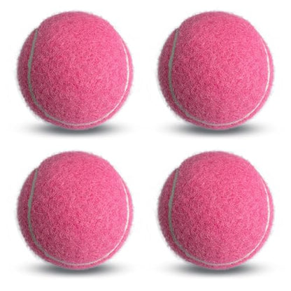 Tennis Balls, 4 Pack Training Tennis Balls – Practice Balls for Beginners & Playing Balls for Dogs - color: Pink