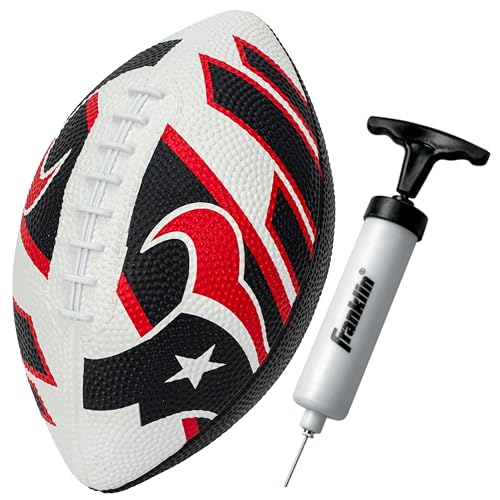 Franklin Sports NFL Team Footballs - Rubber Youth Mini Balls for All Teams - Kids 8.5" Football + Air Pump Sets - Official NFL Licensed - style: Houston Texans