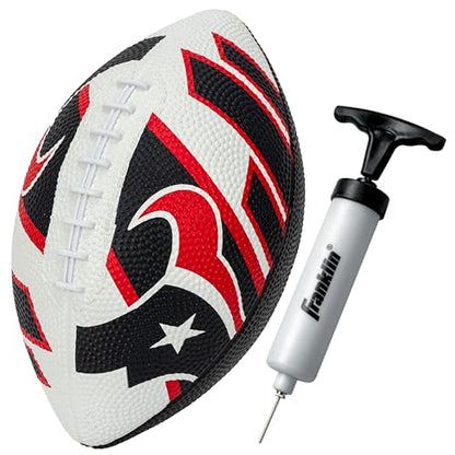 Franklin Sports NFL Team Footballs - Rubber Youth Mini Balls for All Teams - Kids 8.5" Football + Air Pump Sets - Official NFL Licensed - style: Houston Texans
