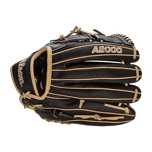 Wilson A2000 Pitcher's Baseball Gloves - color: Black/Blonde, size: 12"