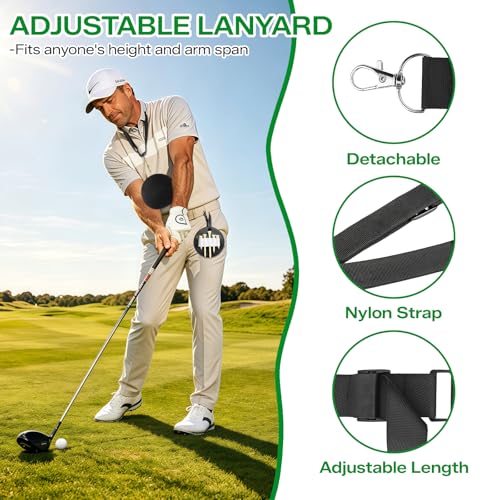 Esoes Golf Swing Ball Training Ball Golf Swing Training aid Inflatable Swing Trainer with Pump & Golf Tee Storage Pouch, Aid for Swing Correction, Prevents Chicken Wing Swing
