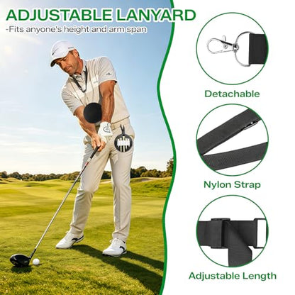 Esoes Golf Swing Ball Training Ball Golf Swing Training aid Inflatable Swing Trainer with Pump & Golf Tee Storage Pouch, Aid for Swing Correction, Prevents Chicken Wing Swing