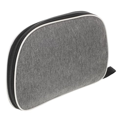 Happyyami Table Tennis Racket Case Portable Paddle Bag Gray Fan Shape Table Tennis Paddle Holder Storage Zipper Bag for Training and Travel