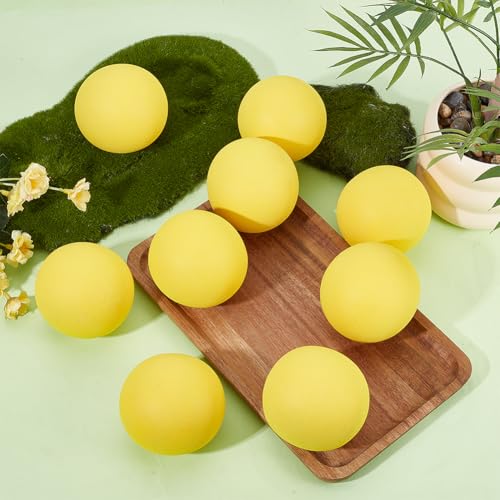 OLYCRAFT 10Pcs Foam Tennis Balls 2.8 Inch Yellow Soft Foam Tennis Balls Soft Lightweight Ball High-Density Practice Ball Pet Chewable Sphere for Tennis and Pickleball Practice