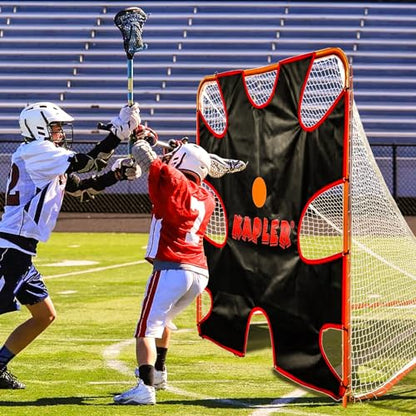 Kapler Lacrosse Goal Shooting Targets - 6x6ft Corner Target for Shooting Practice - Lacrosse Gifts for Boys and Girls - Fits Official Size Goals - style: With 8 Corner Pocket