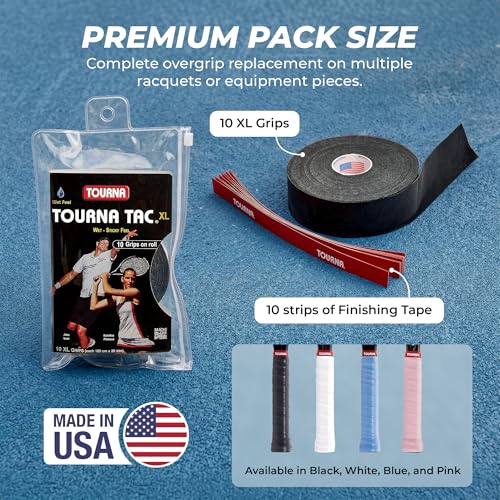 Unique Sports Tourna Tac 10 Pack Tacky Feel Tennis Grip