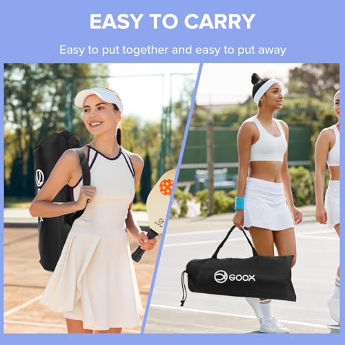 GOOX 6FT Small Mini Pickleball Net Set - Quick Setup Indoor/Outdoor Portable Practice Net - style: Pickleball Net Set with Paddles