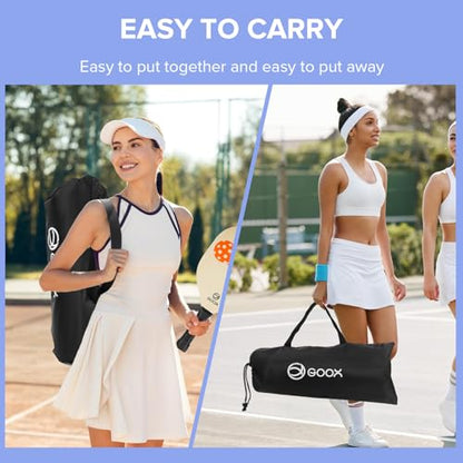 GOOX 6FT Small Mini Pickleball Net Set - Quick Setup Indoor/Outdoor Portable Practice Net - style: Pickleball Net Set with Paddles