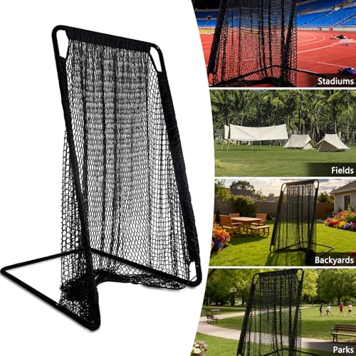 Football Kicking Cage Net: 40X80IN Heavy Duty with Steel Frame Professional Practice for Powerful Kicking & Punting Includes Sandbags & Stakes