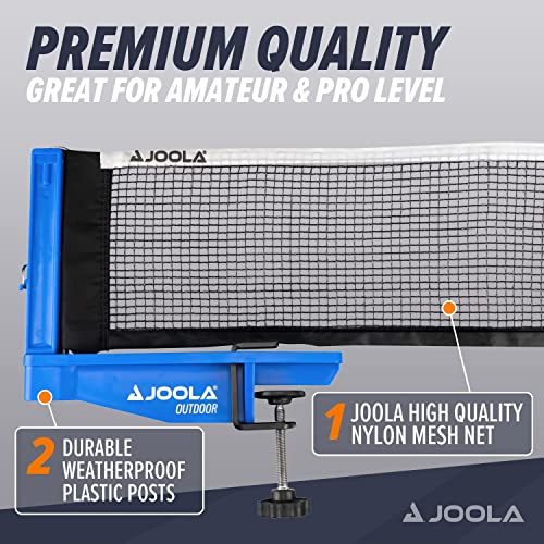 JOOLA Premium Avanti Table Tennis Net and Post Set - Portable and Easy Setup Ping Pong Screw On Clamp Net - color: Blue, size: 72 inches x 6"