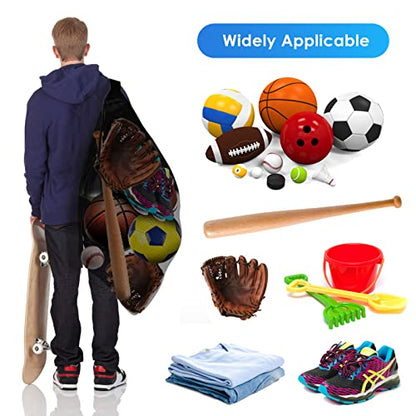 BROTOU Extra Large Sports Ball Bag Mesh, Basketball Bags Team Balls, Adjustable Shoulder Strap, Ball Bags for Holding Soccer, Football, Volleyball, Swimming Gear (30” x 40”) - color: 2PCS