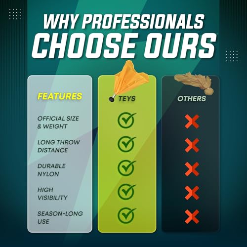 TEYS Professional Weighted Referee Flags - Yellow Lacrosse Flags & Football Penalty Flags with Black Tip | Heavy-Duty Professional - Long Lasting Officiating Gear - TEYS Ref Flag