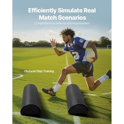 Happybuy 42.5 in PVC Football Tackling Dummies: Equipped with High - Density Sponge Blocking Pads and Handles. Ideal for Footwork Drills and Sports Training—Set of 2