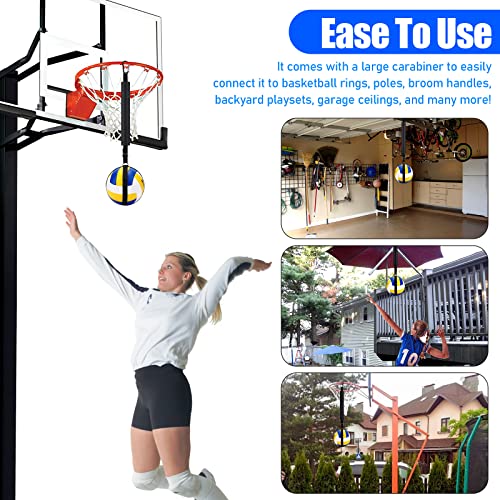 TOBWOLF Volleyball Spike Trainer, Elastic Self-Training Volleyballs Resistance Band, Volleyball Equipment Training Aid Improves Serving, Jumping, Arm Swing Mechanics and Spiking Power - color: Standard Volleyball Spike Trainer