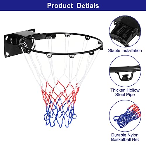 PATIKIL Basketball Rim Replacement with Strong Spring - color: Black