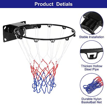 PATIKIL Basketball Rim Replacement with Strong Spring - color: Black