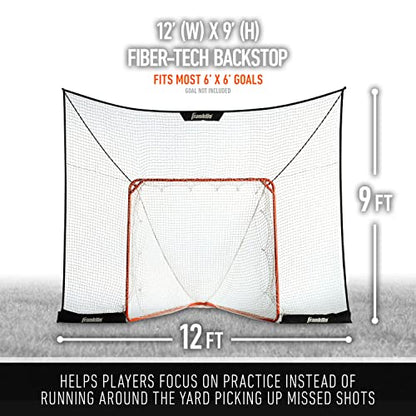 Franklin Sports Fibertech Lacrosse Goal Backstop - 12' x 9'