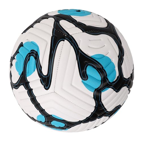 Drfeify Training Soccer, No. 5 Unisex Soccer Adult Training Standard English Football for Games Practice (Blue)