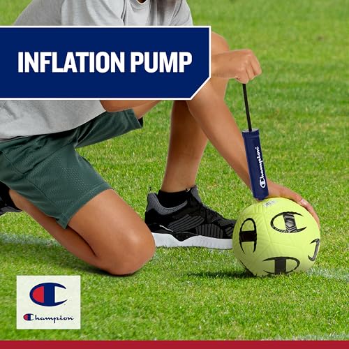 Champion Replacement Ball Pump with Metal Inflation Replacement Needles for Sports Balls with Compact Case, Compatible with Most Pumps for Basketball, Soccer, Football, Volleyball & Yoga Balls