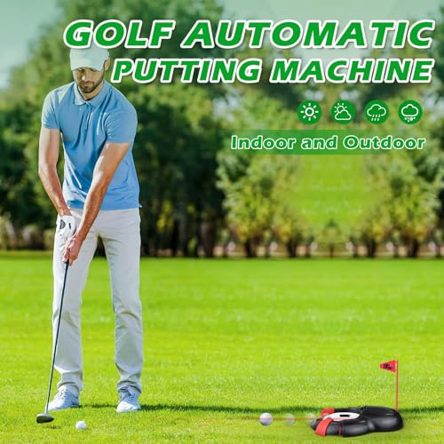 Golf Ball Automatic Putting Return Cup with Laser, Training Putting Indoor/Outdoor Aid, Golf Cup Putting Machine, Suitable for Practicing at Home, Yard, Office, Party