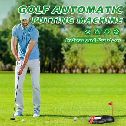 Golf Ball Automatic Putting Return Cup with Laser, Training Putting Indoor/Outdoor Aid, Golf Cup Putting Machine, Suitable for Practicing at Home, Yard, Office, Party