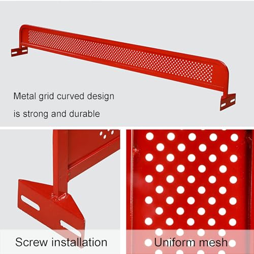 Table Tennis Net, Outdoor Table Tennis Red Metal Iron Grid, Pingpong Countertop Separator for Courtyard, Park