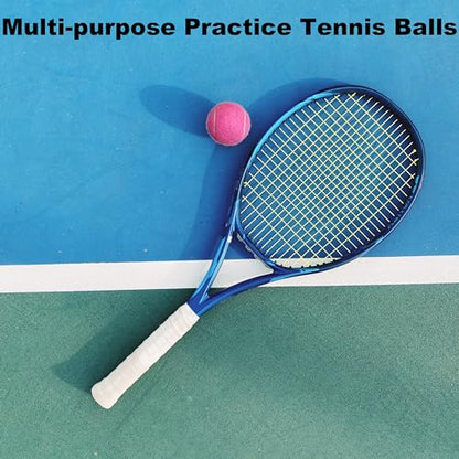 Tennis Balls, 4 Pack Advanced Training & Practice Tennis Balls for Beginners, High Visibility Pet Dog Playing Balls - color: Navy