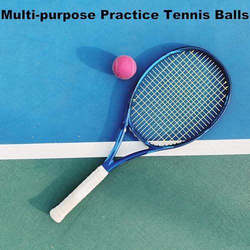 Tennis Balls, 15 Pack Practice Tennis Ball for Beginners, Training Playing Tennis Balls for Dogs, Come with Mesh Carry Bag