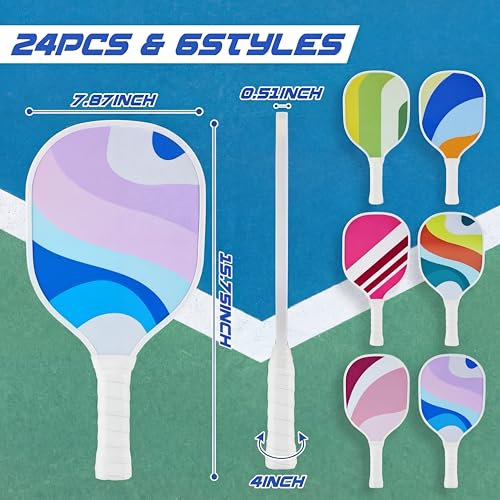 12Pcs Wood Paddleball Racket PE Equipment for Elementary School Paddle Ball Racket with Non-Slip Grip Physical Education Class Equipment 6 Styles for Men Women Youth