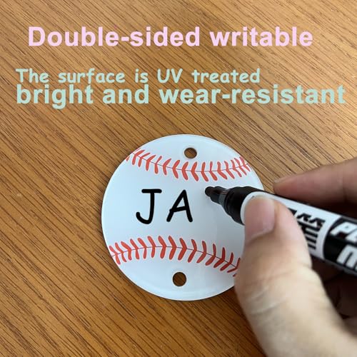 Baseball Bag Fence Hooks – Thick Fence Clips with Writable Acrylic Plates – Dugout Organizer for Baseball Gear, Backpacks, Helmets, Bottles, Team Gifts - style: 12 packs