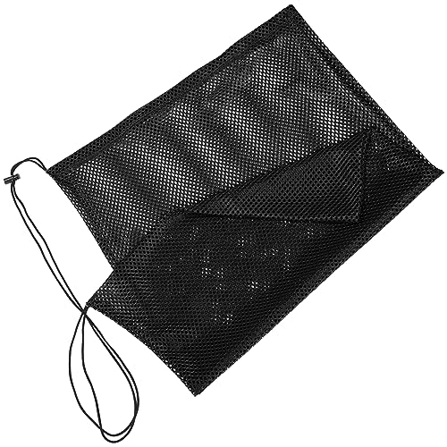 ibasenice Mesh Storage Bag for Basketball Soccer Draw Design Durable Sports Back for Gym School Recreation Holds - color: Black