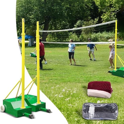 Portable Volleyball Net Stand with Adjustable Poles – Lightweight & Easy to Move, Perfect for Backyard, Park, School, Indoor & Outdoor Sports – Ideal for Sports Lovers
