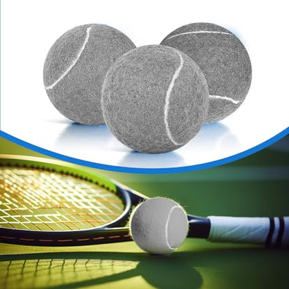 12/18 Pack Tennis Balls for Training, Pet Dog Playing, and Practice with Mesh Bag for Transport and Beginner Training - color: Grey-18Pack