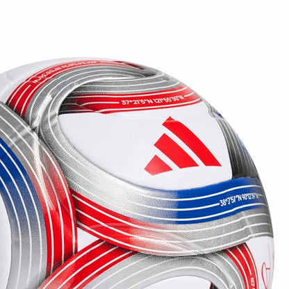 adidas Unisex-Adult 2026 Major League Soccer League Nativo Ball, White/Team Royal Blue/Red/Silver Metallic, 4