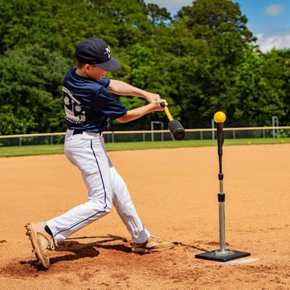 Rope Bat - The Original Patented Rope Bat Swing Trainer w/ 12 Soft Training Balls - Baseball & Softball Swing Trainer, Training Tool, Batting Aid