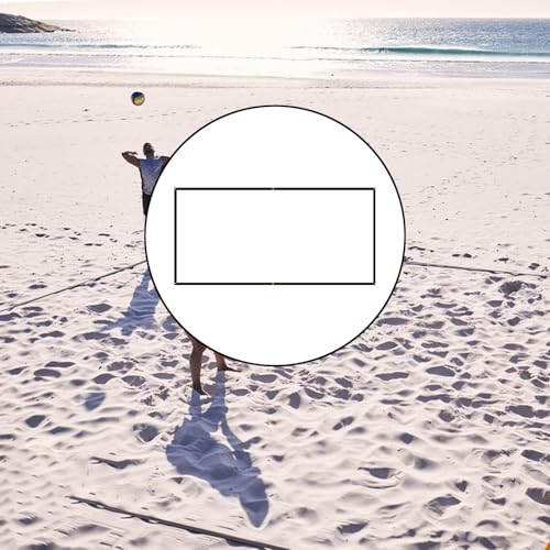 Beach Volleyball Court Marking Line Portable Design Heavy Duty 26.3 Ft X 52.5 Ft - color: Black