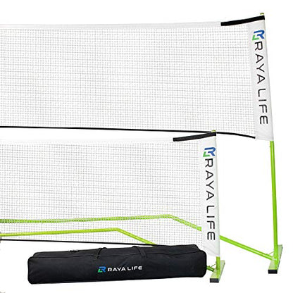 Portable Pickleball Net & Badminton Net 2 in 1-22ft Width Standard Net Size- Indoor & Outdoor Multi-Sport Net – Weatherproof, Durable, Easy Assembly