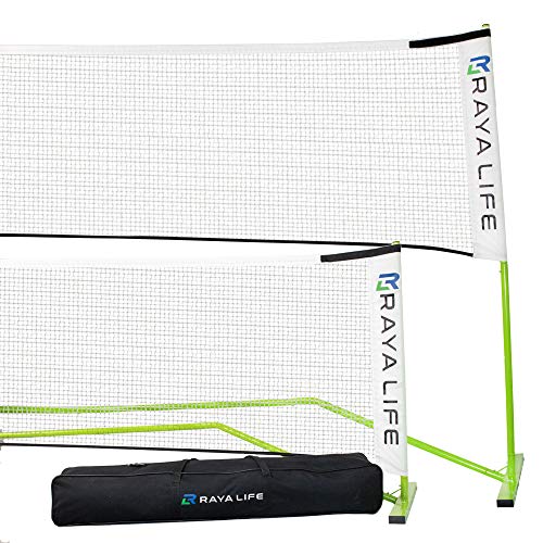 Portable Pickleball Net & Badminton Net 2 in 1-22ft Width Standard Net Size- Indoor & Outdoor Multi-Sport Net – Weatherproof, Durable, Easy Assembly