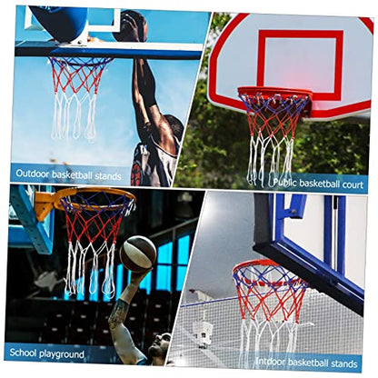 2-Piece Basketball Net Kit Hoop Replacement Nets Woven Nylon Netting Easy Install for Parks Campuses and Courts