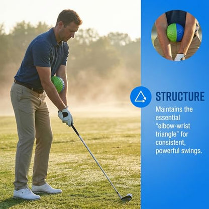 WIGERLON Golf Swing Training Ball for Keeping arms Connected,Golf Trainer Pure Strike Ball for Men and Women M