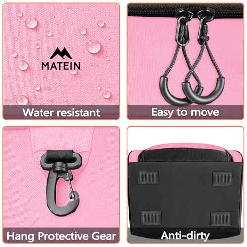MATEIN Basketball Bag, Sturdy Soccer Bag with Ball Holder & Shoe Compartment, Large Basketball Backpack for Training Equipment, Water Resistant Sports Ball Backpack Fits Volleyball Football, Colorful - color: Black Pink