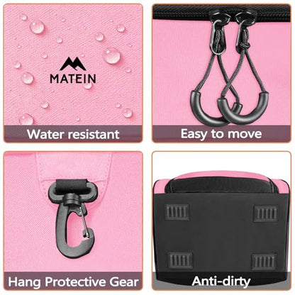 MATEIN Basketball Bag, Sturdy Soccer Bag with Ball Holder & Shoe Compartment, Large Basketball Backpack for Training Equipment, Water Resistant Sports Ball Backpack Fits Volleyball Football, Colorful - color: Black Pink