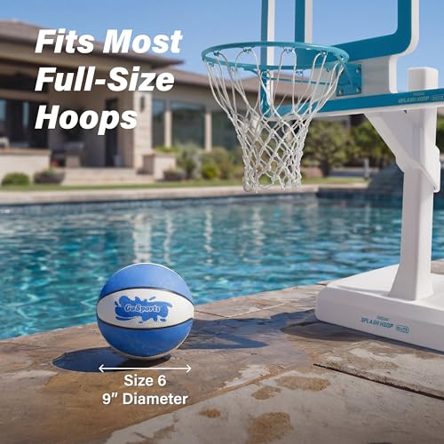 GoSports Water Basketballs 2 Pack - Choose Between Size 3 and Size 6, Great for Swimming Pool Basketball Hoops - style: Royal Blue Size 6 (9" D)