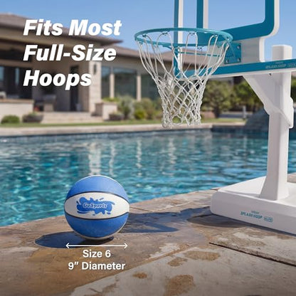 GoSports Water Basketballs 2 Pack - Choose Between Size 3 and Size 6, Great for Swimming Pool Basketball Hoops - style: Royal Blue Size 6 (9" D)