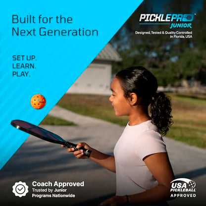 PicklePro Pickleball Paddles with Cover – Lightweight Fiberglass Pickleball Paddle for Kids, Youth & Beginners, Cushioned Grip, 13mm Honeycomb Core, Indoor & Outdoor Racket, USAP Approved