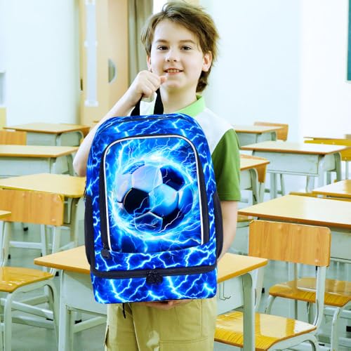KLFVB 3PCS Cat Uni Dinosaur Backpack for Girls and Boys, 16" Kids Bookbag and Lunch Box, Preschool Backpacks for Elementary